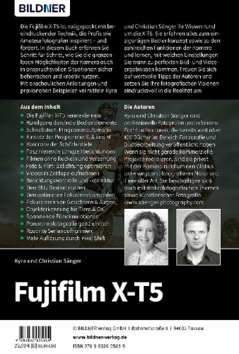 Buchcover und Innenansicht für das Buch: Fujifilm XT-5