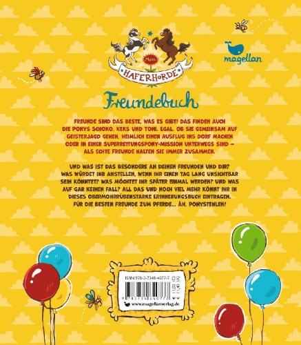 Buchcover und Innenansicht für das Buch: Mein Haferhorde-Freundebuch