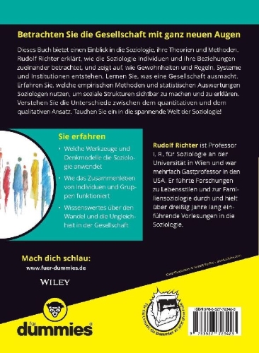 Buchcover und Innenansicht für das Buch: Soziologie für Dummies