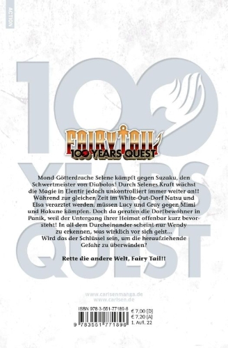 Buchcover und Innenansicht für das Buch: Fairy Tail: 100 Years Quest
