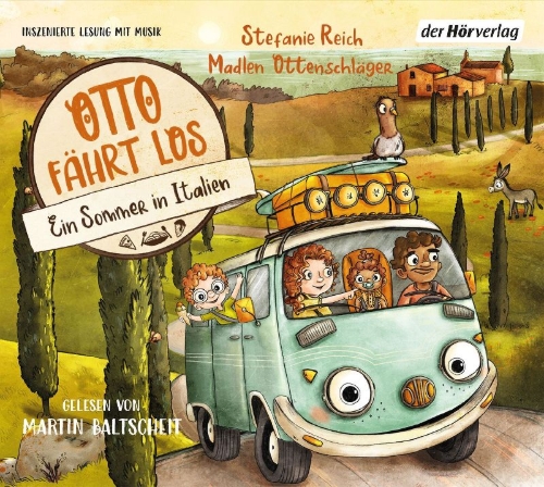 Buchcover und Innenansicht für das Buch: Otto fährt los - Ein Sommer in Italien