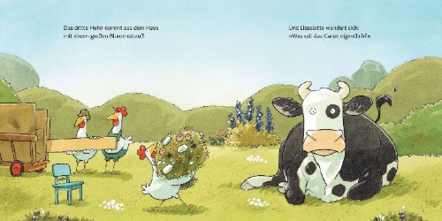 Buchcover und Innenansicht für das Buch: Lieselotte feiert Geburtstag