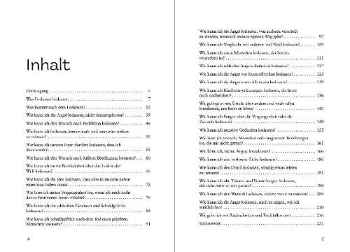 Buchcover und Innenansicht für das Buch: Fühl es, schreib es, lass es los