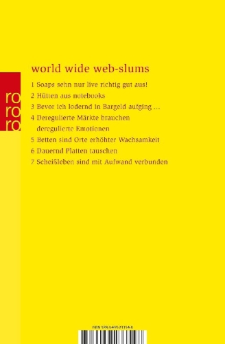 Buchcover und Innenansicht für das Buch: world wide web-slums