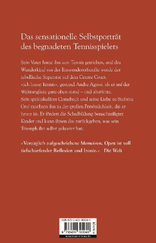 Buchcover und Innenansicht für das Buch: Open. An Autobiography