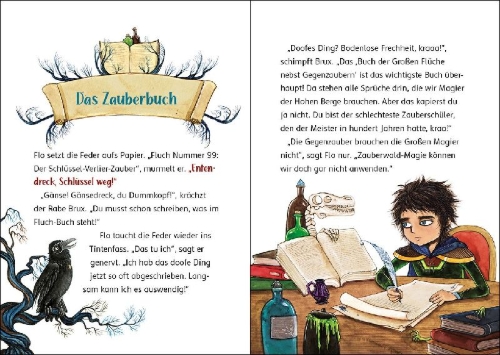 Buchcover und Innenansicht für das Buch: Der Zauberschüler (Band 1) - Fluch des Hexenmeisters