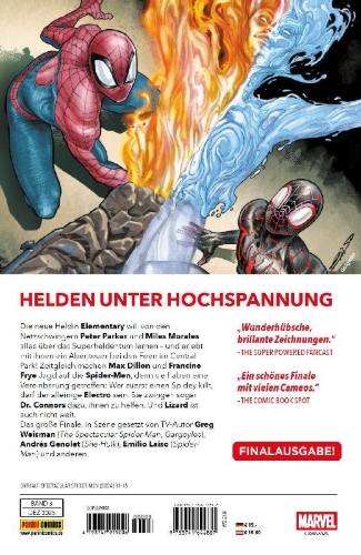 Buchcover und Innenansicht für das Buch: Spectacular Spider-Men (2024) #11-#15