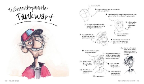 Buchcover und Innenansicht für das Buch: Simply Draw - Mein einzigartiger Zeichen-Workshop für ausdrucksstarke Figuren
