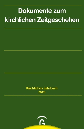 Buchcover und Innenansicht für das Buch: Dokumente zum kirchlichen Zeitgeschehen. Jahrgang 150, 2023
