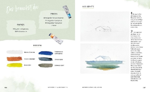 Buchcover und Innenansicht für das Buch: Watercolor Wow