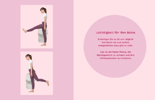 Buchcover und Innenansicht für das Buch: Das HüftHeilbuch