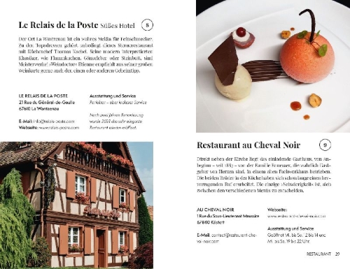 Buchcover und Innenansicht für das Buch: Essen, Trinken, Erleben - Elsass
