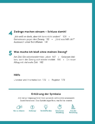 Buchcover und Innenansicht für das Buch: Nimm den Zwängen die Macht