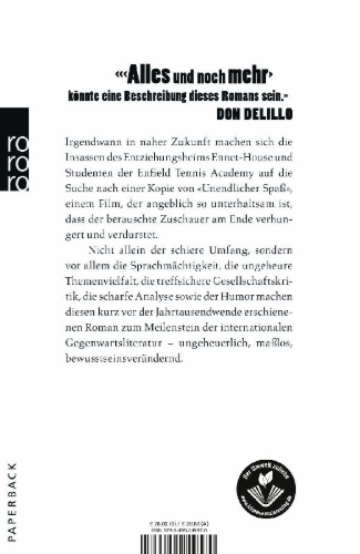 Buchcover und Innenansicht für das Buch: Infinite Jest