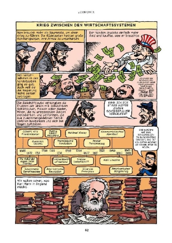 Buchcover und Innenansicht für das Buch: Economix - erstmals komplett in Farbe