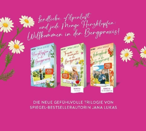 Buchcover und Innenansicht für das Buch: Herzklopfen in der Bergpraxis