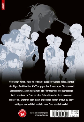 Buchcover und Innenansicht für das Buch: Shingeki no Kyojin