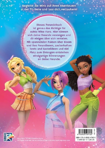 Buchcover und Innenansicht für das Buch: Winx Club: Meine Freunde