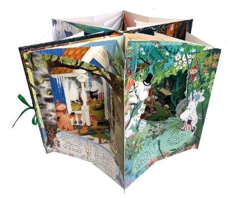 Buchcover und Innenansicht für das Buch: Ein Jahr im Muminhaus