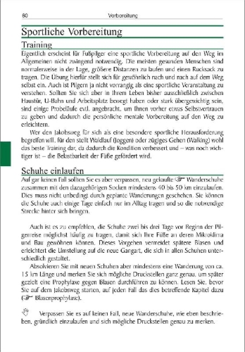 Buchcover und Innenansicht für das Buch: Pilgern auf den Jakobswegen