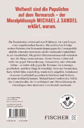 Buchcover und Innenansicht für das Buch: The Tyranny of Merit. What's Become of the Common Good?
