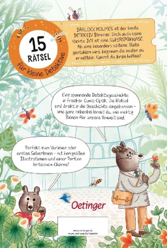 Buchcover und Innenansicht für das Buch: Ivy and Bearlock Holmes - The Case of the Missing Flower