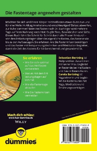 Buchcover und Innenansicht für das Buch: Heilfasten für Dummies