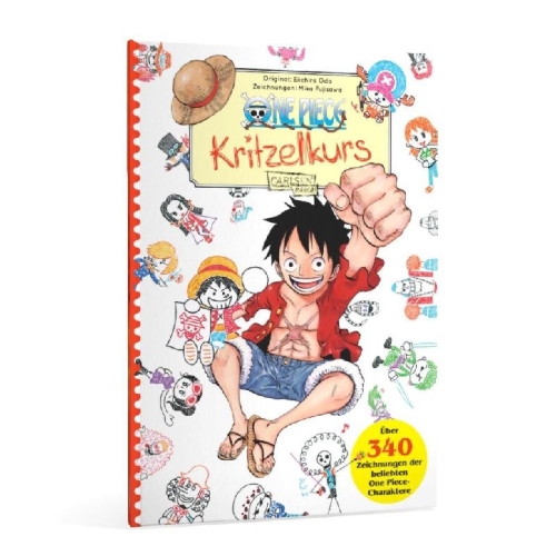 Buchcover und Innenansicht für das Buch: BALL-PEN DE KAKERU! ONE PIECE KANTAN ILLUST GUIDE