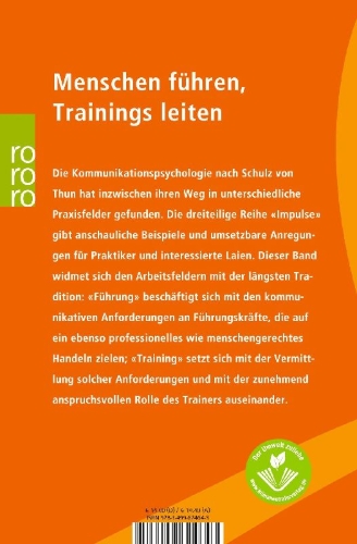 Buchcover und Innenansicht für das Buch: Impulse für Führung und Training