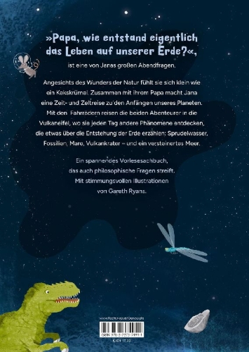 Buchcover und Innenansicht für das Buch: Kekskrümel unterm Himmelszelt. Wie entstand unsere Erde?