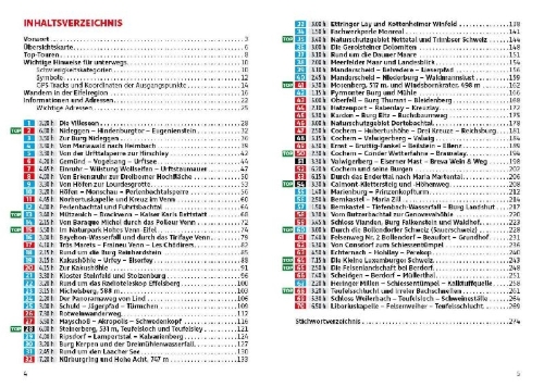 Buchcover und Innenansicht für das Buch: ROTHER Wanderführer Eifel