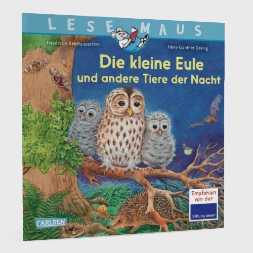 Buchcover und Innenansicht für das Buch: LESEMAUS 174: Die kleine Eule und andere Tiere der Nacht
