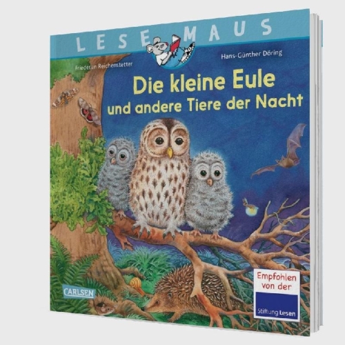 Buchcover und Innenansicht für das Buch: LESEMAUS 174: Die kleine Eule und andere Tiere der Nacht