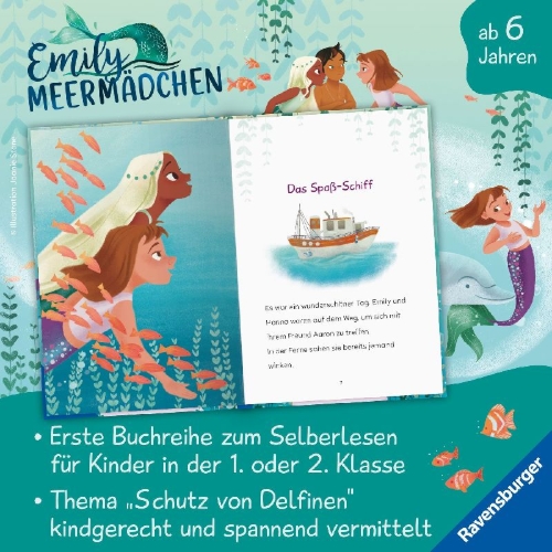 Buchcover und Innenansicht für das Buch: The Word of Emily Windsnap: Dolphin Rescue