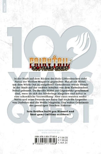 Buchcover und Innenansicht für das Buch: Fairy Tail: 100 Years Quest