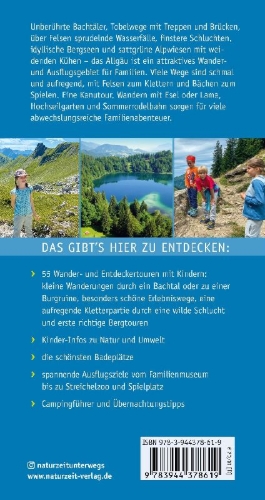 Buchcover und Innenansicht für das Buch: Naturzeit mit Kindern: Allgäu