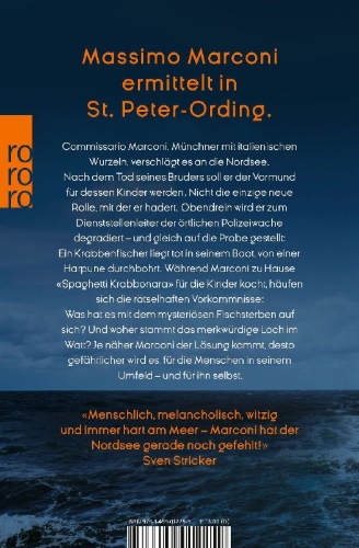 Buchcover und Innenansicht für das Buch: Marconi und der tote Krabbenfischer