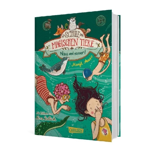 Buchcover und Innenansicht für das Buch: Die Schule der magischen Tiere 06: Nass und nasser