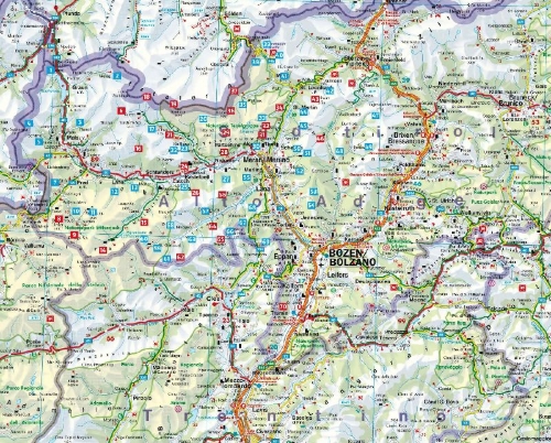 Buchcover und Innenansicht für das Buch: Alm- und Hüttenwanderungen Südtirol West
