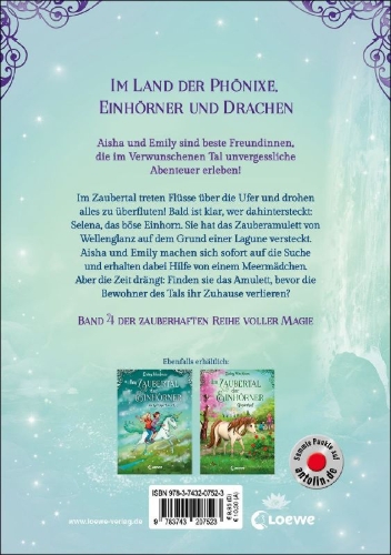 Buchcover und Innenansicht für das Buch: Unicorn Magic. Sparklesplash meets the Mermaids