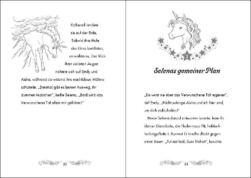 Buchcover und Innenansicht für das Buch: Unicorn Magic. Sparklesplash meets the Mermaids