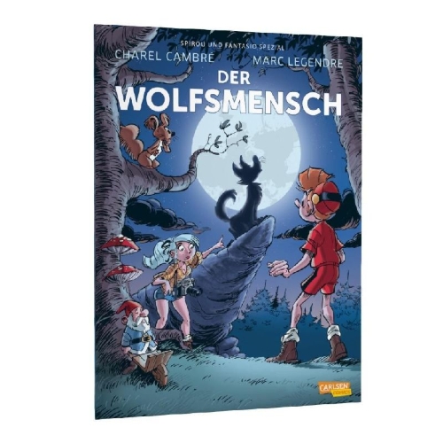 Buchcover und Innenansicht für das Buch: Spirou und Fantasio Spezial 39: Der Wolfsmensch