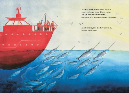 Buchcover und Innenansicht für das Buch: The Search For The Giant Arctic Jellyfish