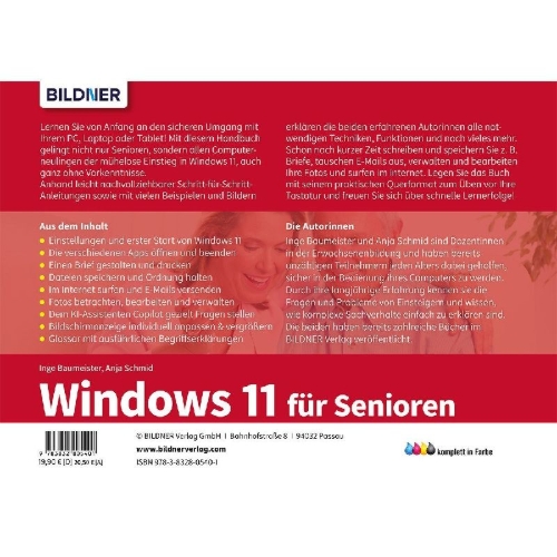 Buchcover und Innenansicht für das Buch: Windows 11 für Senioren