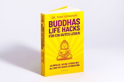 Buchcover und Innenansicht für das Buch: Life Hacks from the Buddha