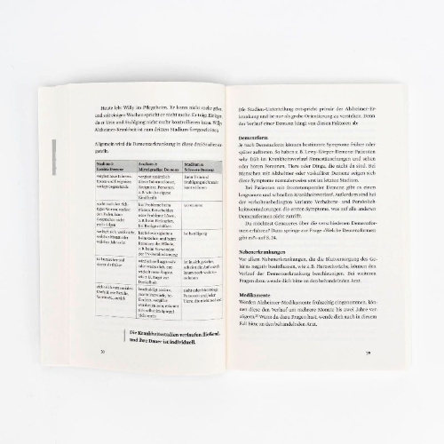 Buchcover und Innenansicht für das Buch: Demenz verstehen und mutig begegnen