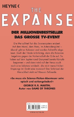 Buchcover und Innenansicht für das Buch: Caliban's War - The Expanse Series Book 2