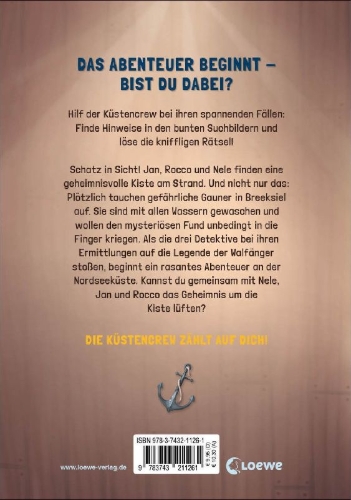 Buchcover und Innenansicht für das Buch: Die Küstencrew (Band 1) - Das Gold der Walfänger
