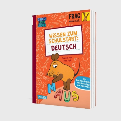 Buchcover und Innenansicht für das Buch: Frag doch mal ... die Maus: Wissen zum Schulstart: Deutsch