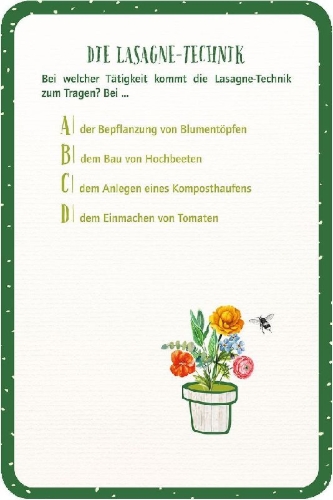 Buchcover und Innenansicht für das Buch: Das große Garten Quiz